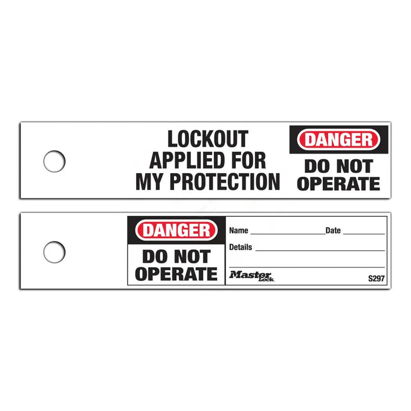 MASTER LOCK S297 Safety Do Not Operate Maintenance Tags 100 Pack