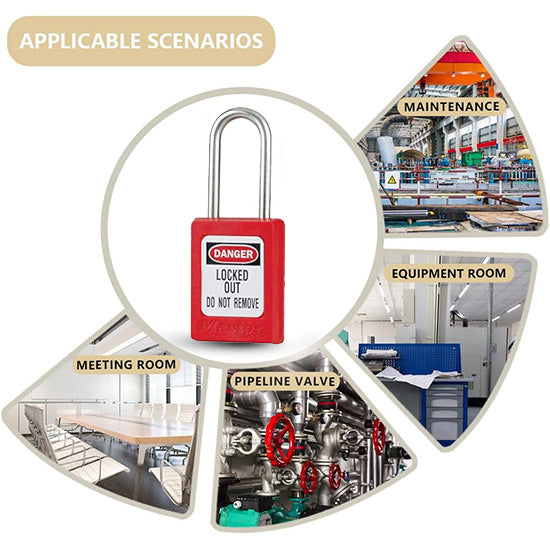 MASTER LOCK S31RED Red Safety Lockout Padlock