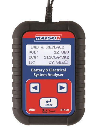 MATSON BT400 - DIGITAL BATTERY AND SYSTEM TESTER