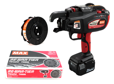 MAX TOOL RB398 Cordless Brushless Rebar Tying Machine & Wire Combo Kit