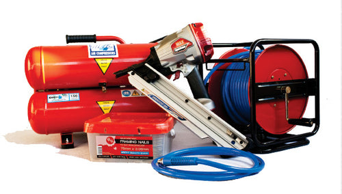 MAX TOOLS Framing Carpentry Nail Gun & Compressor Combo Kit maxcombokit