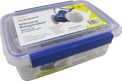 MAXISAFE Silicone Half Face Mask With Filters-General Purpose Kit