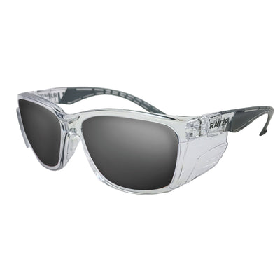 MAXISAFE  Rayzr Safety Glasses - Clear Frame - Smoke Lens