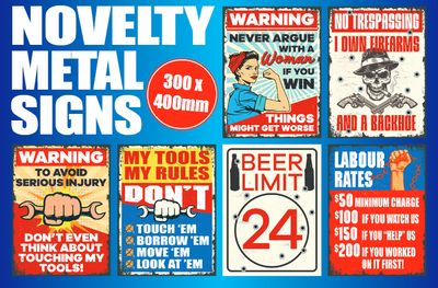 MEDALIST Novelty Metal 300 x 400mm Signs -FDD