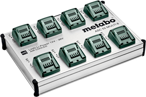 Metabo 8Bay 12v, 18v, 36v Desktop Parallel Fast Charger