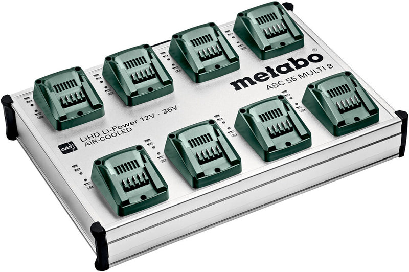 Metabo 8Bay 12v, 18v, 36v Desktop Parallel Fast Charger