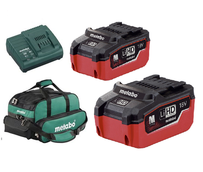 Metabo AU32100072 18v 6.2ah Lithium Battery Pack & Charger Starter Combo Pack