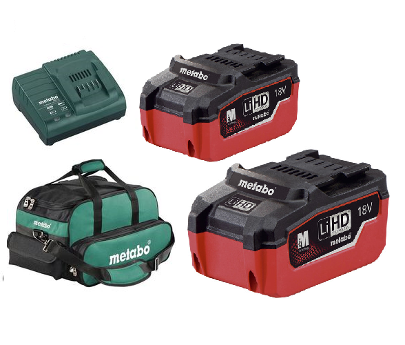 Metabo AU32100072 18v 6.2ah Lithium Battery Pack & Charger Starter Combo Pack