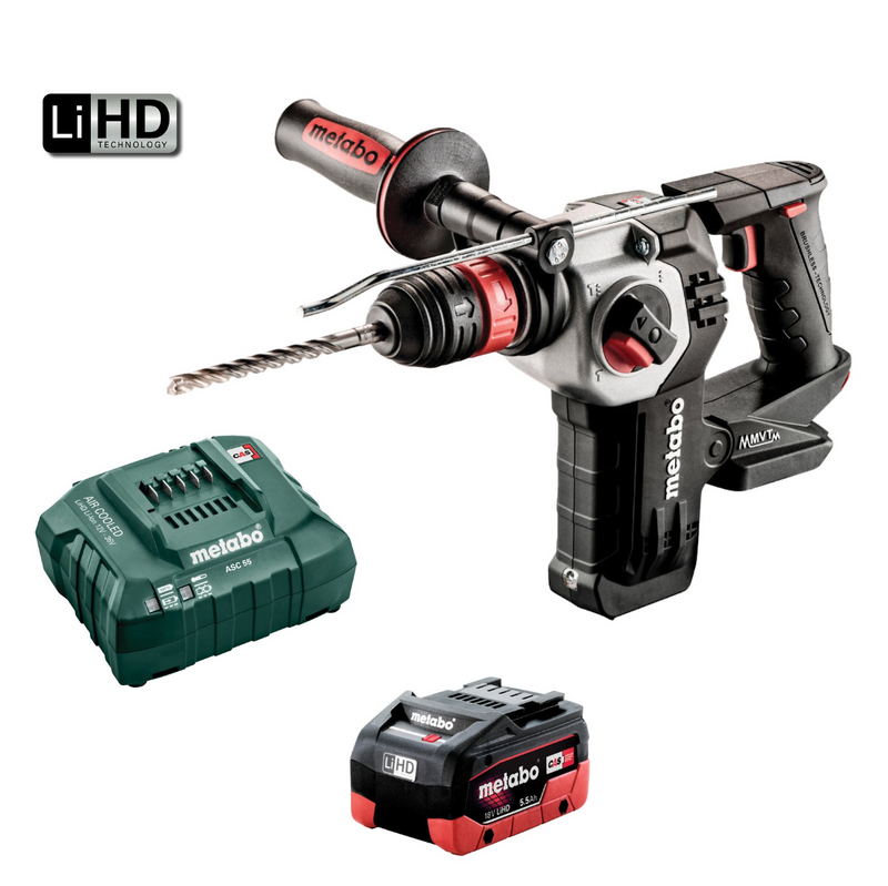 Metabo KHA18LTXBL24 18V 5.5Ah Brushless Lithium-Ion SDS+ Cordless Hammer Drill Combo Kit