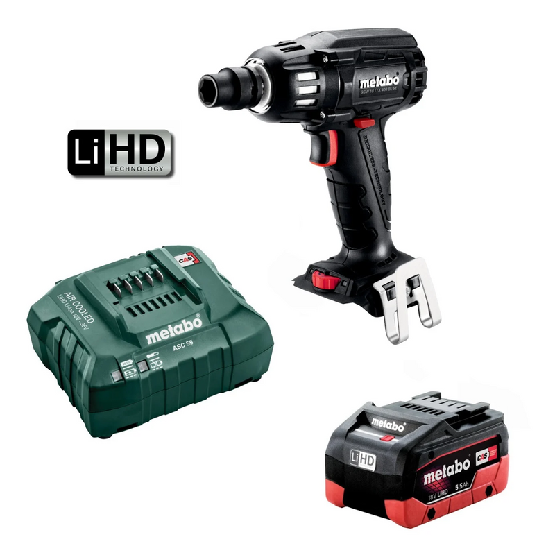 Metabo  18V  Li-Ion Brushless Cordless Impact Wrench Kit-400NM