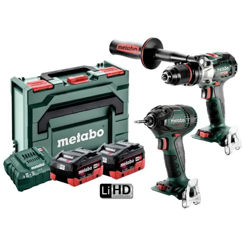 Metabo 18V 2 Piece Brushless Drill/Driver Combo Kit - 2 x 5.5Ah