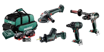 Metabo 18V 300mn Impact wrench Cordless Brushless 4 Piece Kit - 2 5.5Ah