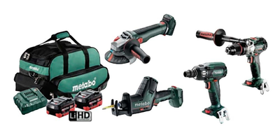Metabo 18V 400 nm impact wrench Cordless Brushless 4 Piece Kit - 2 5.5Ah