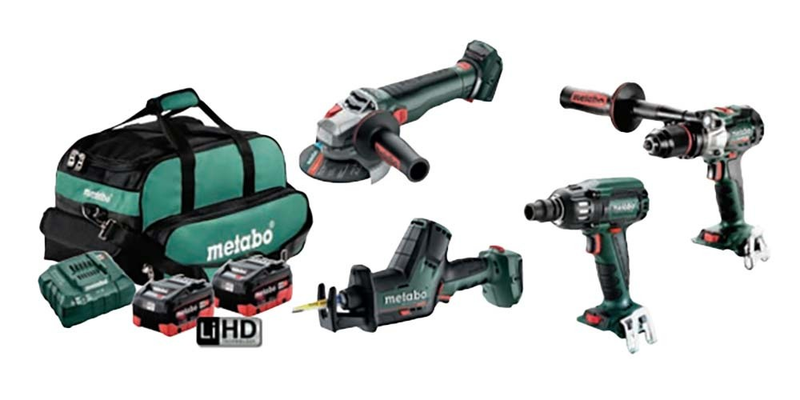 Metabo 18V 400 nm impact wrench Cordless Brushless 4 Piece Kit - 2 5.5Ah