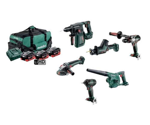 Metabo 18V Cordless Brushless 6 Piece Kit - 3 5.5Ah