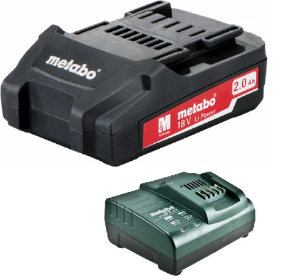 Metabo AU62546800 18v 2AH Battery & Charger Starter Pack Combo Kit