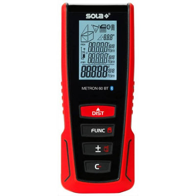SOLA Premium Metron 60 Laser Distance Measurer-60m -Bluetooth-Replaces VECTOR80