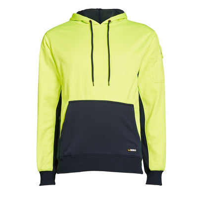 DIADORA Munka Hi Vis Pullover Hoody Jumper-Yellow Navy