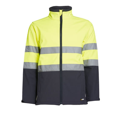 DIADORA Munka Hi Vis Soft Shell Jacket-Yelow Navy