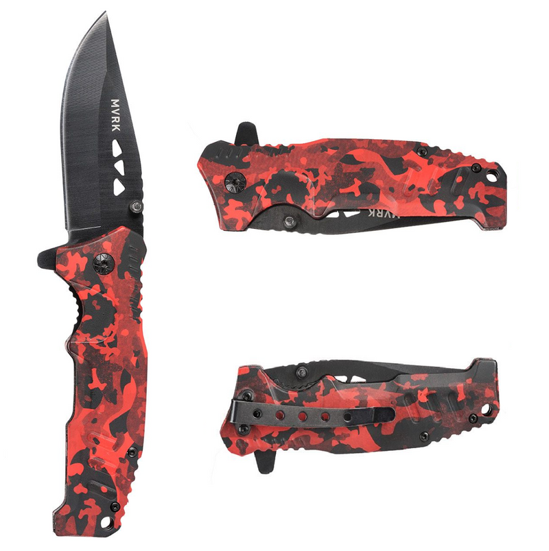 MVRK By Bordo Red Eagle EDC Folding Knife-Camo Red-JTD-ATD-FDD