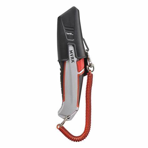 MVRK By Bordo Auto Retracting Safety Knife with Holster + Lanyard