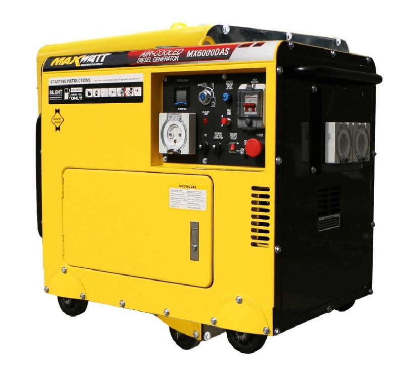MAXWATT 6KVA Electric Start Diesel Generator