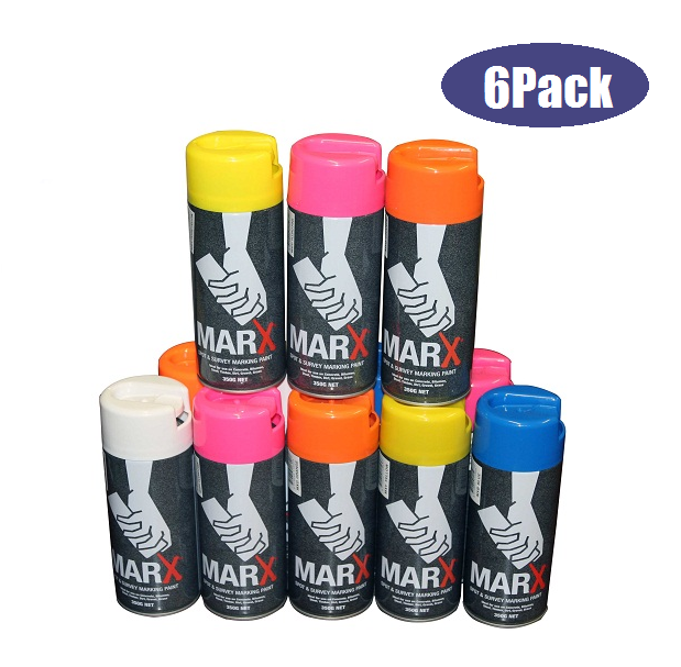 MARX Spot Marking Paint 6Pack-White MXW X 6
