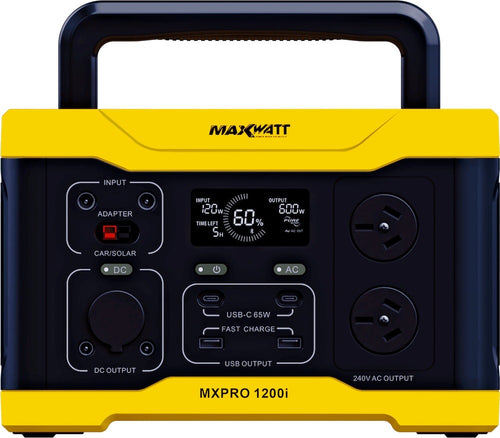 MAXWATT 1200 WATT PURE SINE WAVE PORTABLE POWER STATION