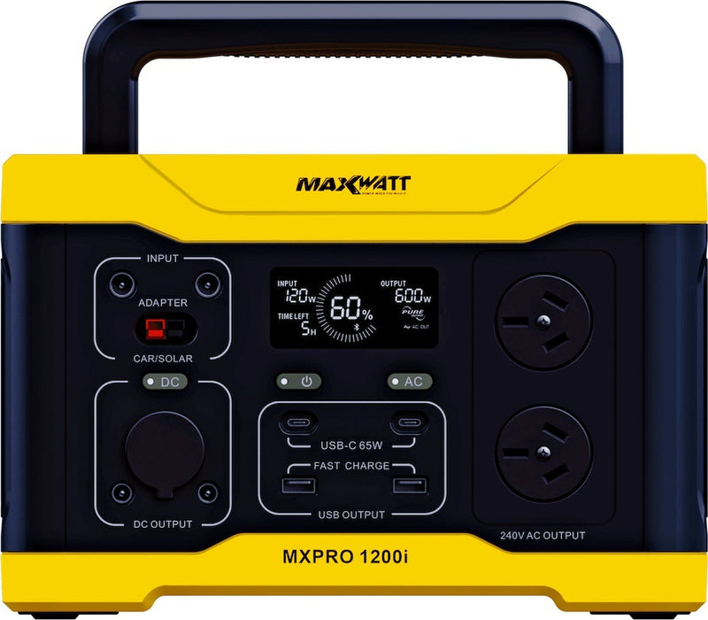 MAXWATT 1200 WATT PURE SINE WAVE PORTABLE POWER STATION