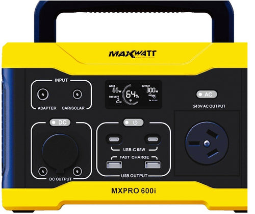 MAXWATT 600 WATT PURE SINE WAVE PORTABLE POWER STATION