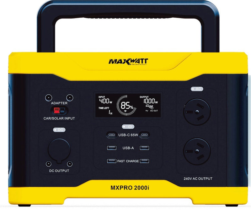 MAXWATT 2000 WATT PURE SINE WAVE PORTABLE POWER STATION