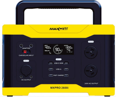 MAXWATT 2600 WATT PURE SINE WAVE PORTABLE POWER STATION