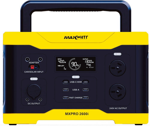MAXWATT 2600 WATT PURE SINE WAVE PORTABLE POWER STATION
