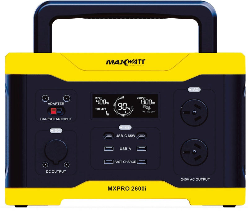 MAXWATT 2600 WATT PURE SINE WAVE PORTABLE POWER STATION