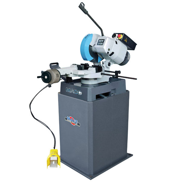 MACC 350MM 3PH 20/40RPM DOUBLE VICE COLDSAW WITH FOOT CONTROLLED PNEUMATIC VICE ELECTRIC COOLANT PUMP