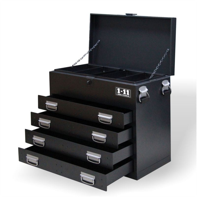ONE ELEVEN Steel Truck/Ute Tool Box Chest With 4Drawers-Charcoal Grey-TBNS4