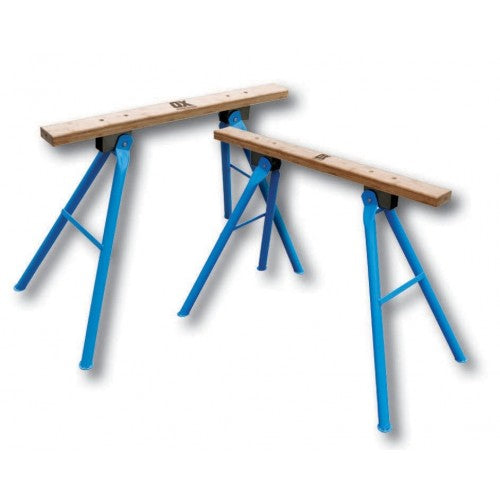 OX Tools Tradie Timber/Steel Folding Saw Horse Stand Set OX-P335675