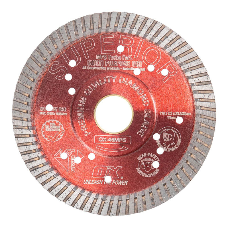 OX Tools Superior Turbo Diamond Blade-4 1/2
