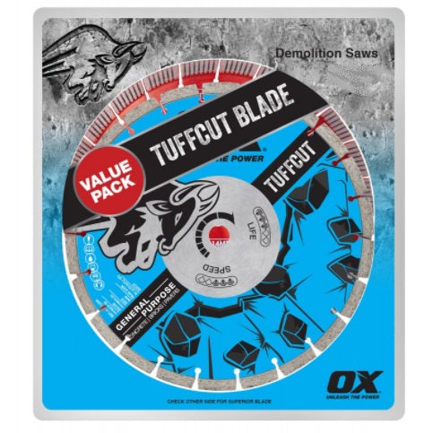 OX Tools Superior Super Fast Cut  & Tuffcut Diamond Blade Combo-14"/350mm