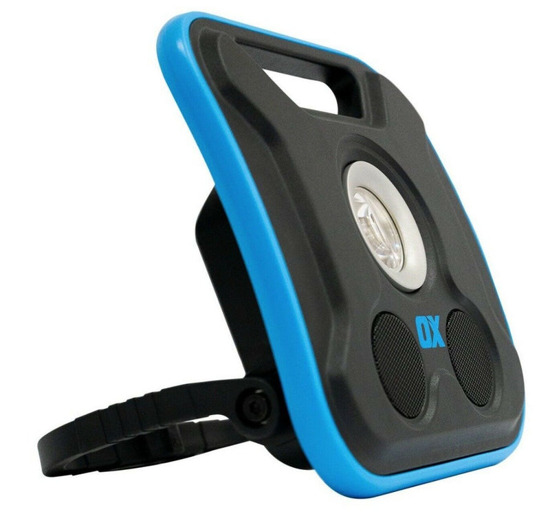 OX Tools  Hi Output Rechargeable LED Flood Light With Built in Blue tooth Speaker-2300Lumens -BFD