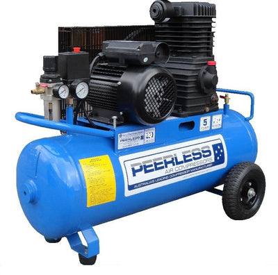 PEERLESS P14 Single Phase Air Compressor: Belt Drive, 10Amp, 2.75HP, 275LPM