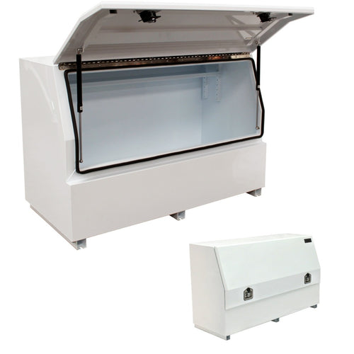 Industrial XS Half Lid Powder Coated White Steel Toolbox-1000mm-850H Series
