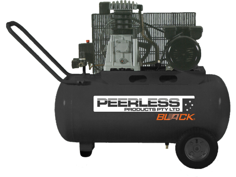 PEERLESS BLACK 280 LPM  Belt Drive Air Compressor with Mini Regulator - 50 Litre Tank  PB17000
