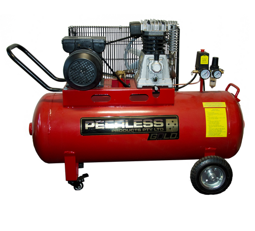 PEERLESS Gold Series 2.5hp 100Ltr Belt Drive Air Compressor