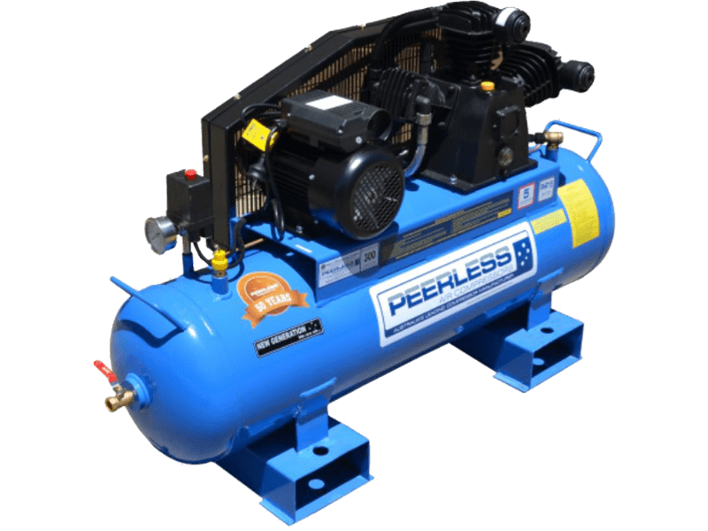 PEERLESS PHP15 Three Phase Air Compressor: Belt Drive, 4HP, 300LPM - for High Pressure
