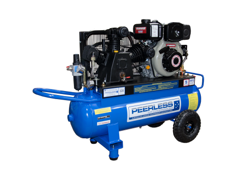 PEERLESS PHP15 Diesel Air Compressor: Belt Drive, Yanmar L48, 320LPM - for High Pressure