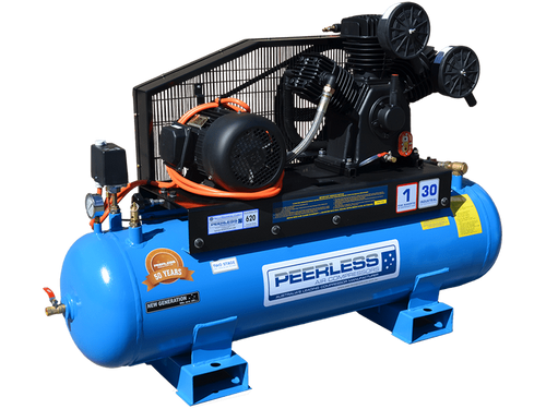 PEERLESS PHP30 Three Phase Air Compressor Fatboy: Belt Drive, 5.5HP, 620LPM - for High Pressure