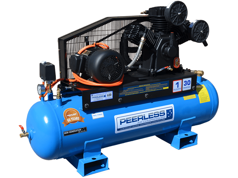 PEERLESS PHP30 Three Phase Air Compressor Fatboy: Belt Drive, 5.5HP, 620LPM - for High Pressure
