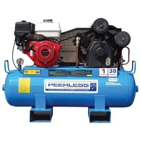 PEERLESS PHP30 Petrol Air Compressor: Belt Drive, Honda GX270, 620LPM - for High Pressure