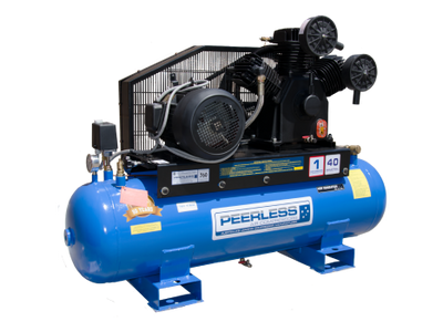 PEERLESS PHP40 Three Phase Air Compressor: Belt Drive, 7.5HP, 720LPM - for High Pressure